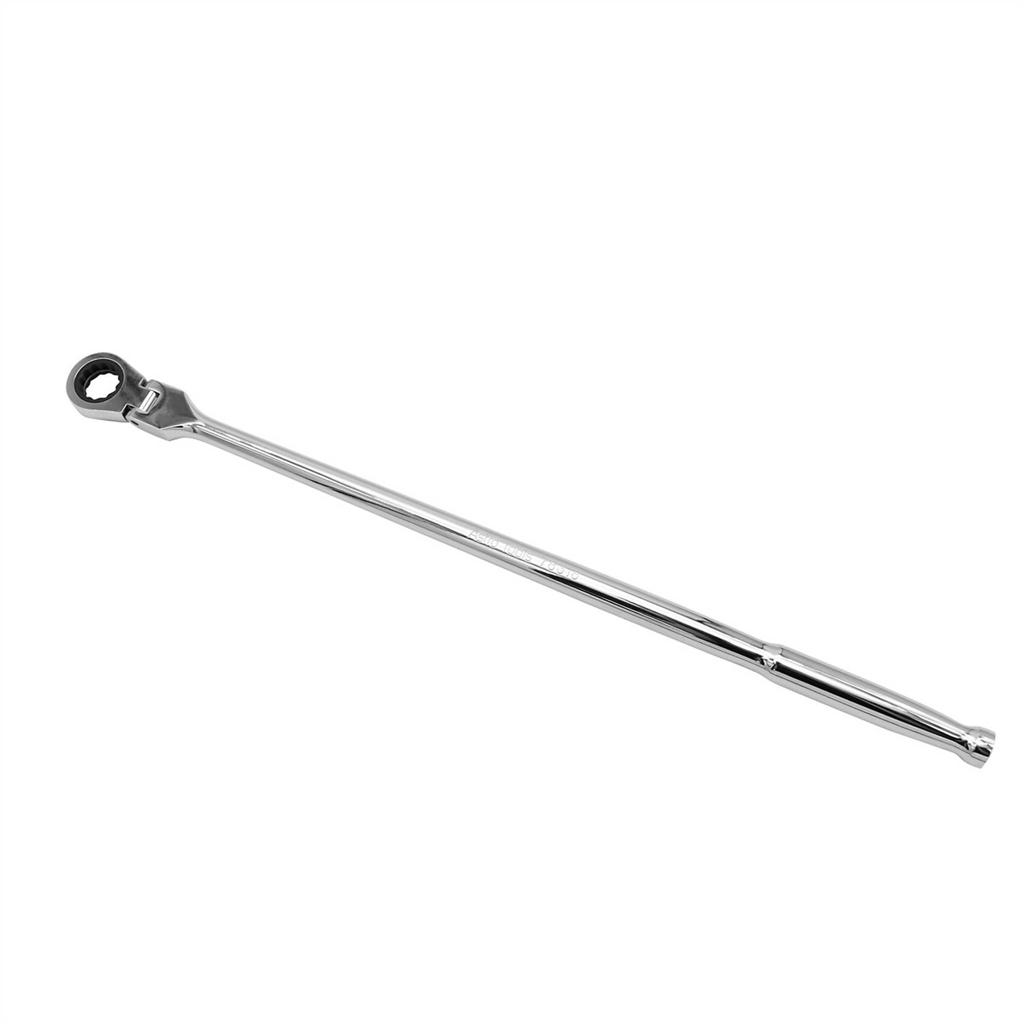 Astro Pneumatic 78318 Extra Long Nano Socket Ratcheting Handle, 18 Inch Reach Tool, Works With Stubby Impact Sockets, 72 Tooth Gear Mechanism, Polished Tear Drop Handle